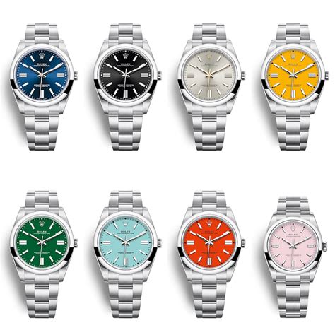 rolex oyster perpetual color guide